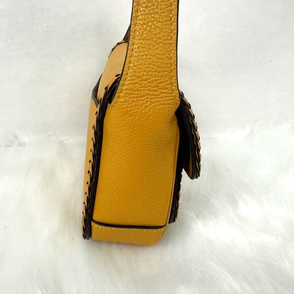 Coach Tabby Leather Crossbody Messenger 19 With Braid- Brass/Buttercup CJ837 NWT - Picture 4 of 15